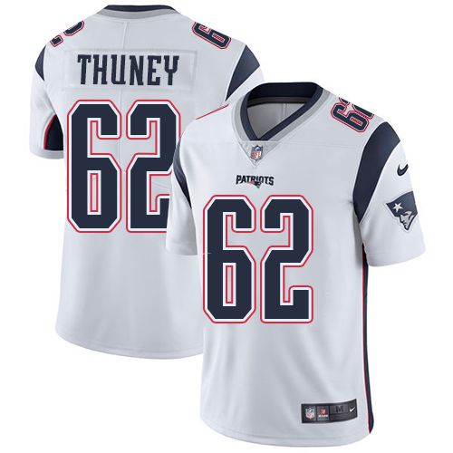 Men New England Patriots #62 Joe Thuney Nike White Limited NFL Jersey->new england patriots->NFL Jersey